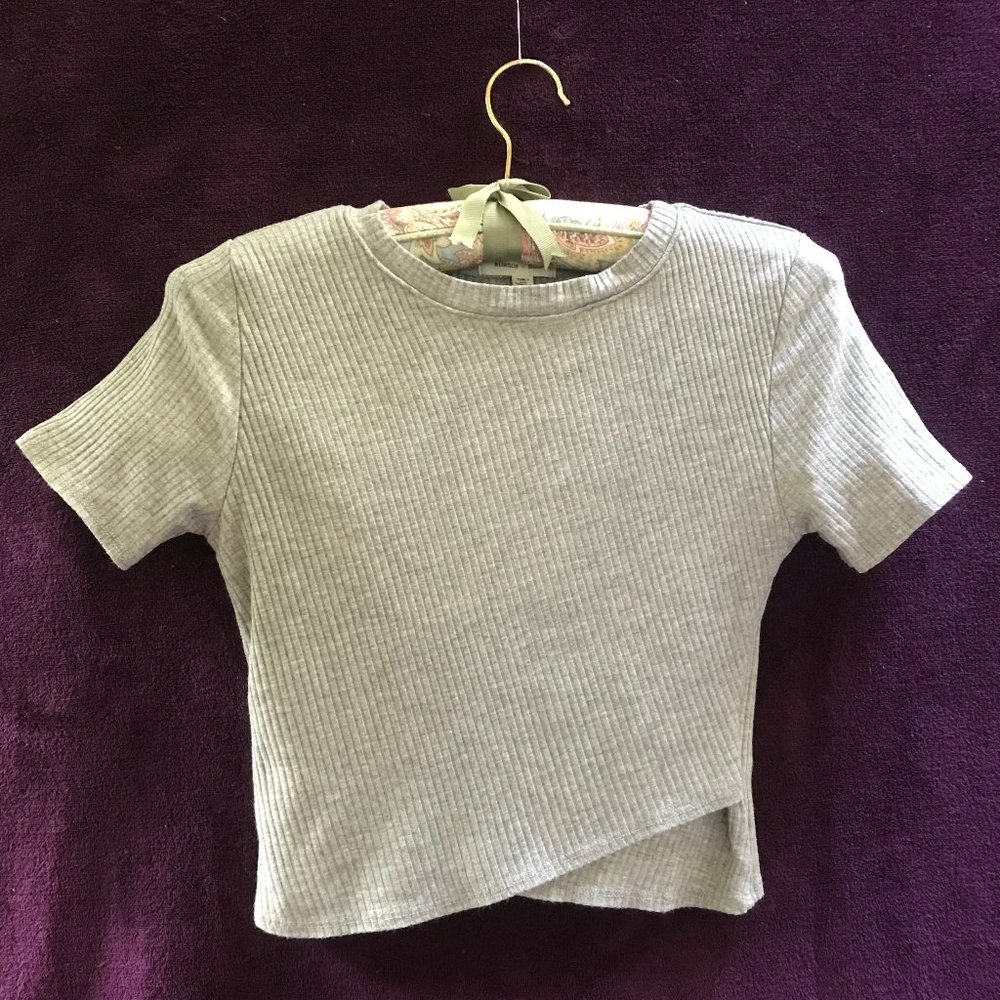 silence + noise faux-wrap t-shirt